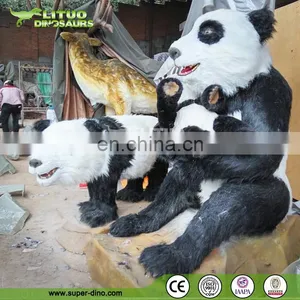 Outdoor Mechnical Animal Theme Park Life Size Panda For Sale thumbnail-1