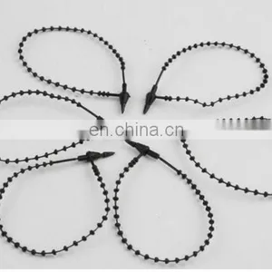 Black 9inch Zip Lock Loop Pin String thumbnail-1
