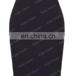 Kate Kasin Occident Women's High Stretchy Hips-Wrapped Pencil Skirt 20" KK000276-1 thumbnail-3