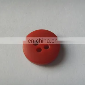 14mm 4 Hole Red Resin Button thumbnail-1