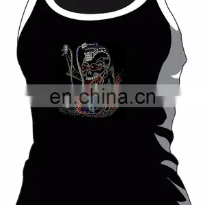 A Skull Driving a Harley Rhinestone Transfer Iron on Clothing thumbnail-2