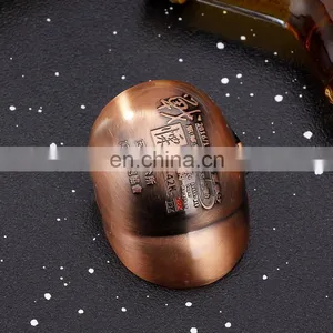 Hot Sale Wholesale Low Price Customized Logo Souvenir Ancient Copper Metal Hat Shape thumbnail-2