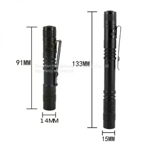 Aluminum Pen Light 1 Mode Lantern Portable Mini LED Flashlight Torch 300LM XPE-R3 Outdoor Camping Lamp for AAA Battery thumbnail-1