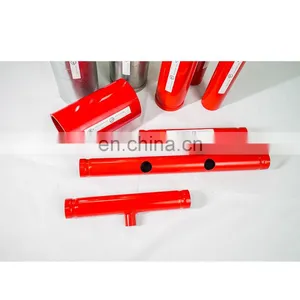 4" Red Epoxy Welded Steel Pipe Thread End SCH 40 thumbnail-2