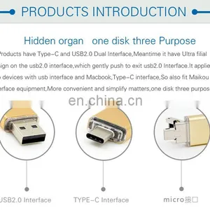 3 in 1 USB 2.0 OTG Type C Flash Drive Memory Stick Pen 64gb Storage thumbnail-3