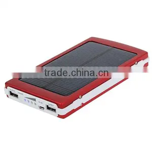 2014 Good Sell High Efficiency 10000mah Dual Usb Output Solar Power Bank thumbnail-4