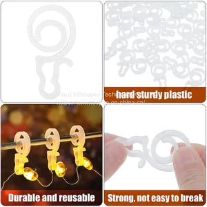 Mini Lights String Hanging Gutter Hook Plastic Clips for Christmas Outdoor Hanging thumbnail-2