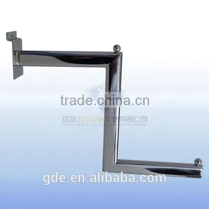 Metal Chrome Display Slatwall Hanger With 2 Layers thumbnail-1