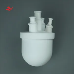 Laboratory 500ML PTFE Round Bottom White Three-necked Flasks With Plug Seal thumbnail-3