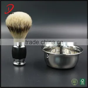 New Product Badger Shaving Brush and Shaving Soap Bowl,metal Barber Shaving Set thumbnail-2