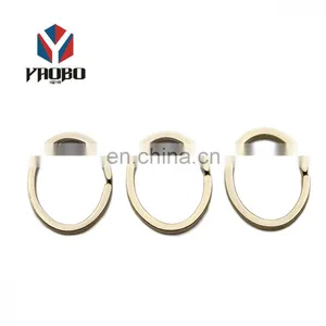 Quality Assuredc Keyring Metal Key Chain Custom Oval Split Shape Ring For Locks thumbnail-1