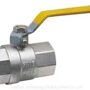 SM007A Series Brass Ball Valves F/F Yellow Steel Lever With High Quality thumbnail-1