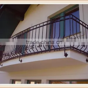 GYD-15B070 Simple Design Wrought Iron Balcony Handrail Fence thumbnail-4