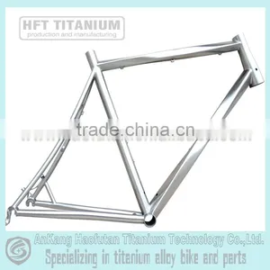 Titanium Road Bike Frame-HFT Titanium Road Frame Extended Head Tube 1-1/8" to 1-1/2" Headset thumbnail-1