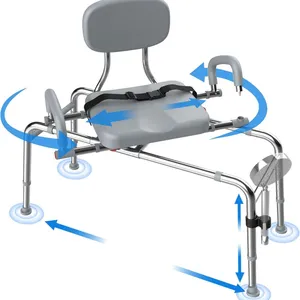 Sliding Shower Chair 360 Rotating Transfer Bench thumbnail-1