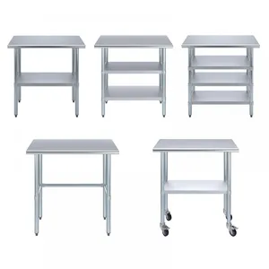 Stainless Steel Workbench, Suitable for Kitchen Food Preparation, Applicable to Commercial and Residential Use. thumbnail-1