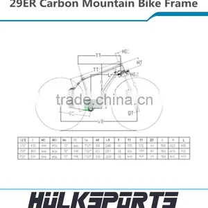 2016 Hot 29er Carbon Frame 17"/19"/21" Mountain Bike Carbon Fiber Bicycle Frame 11-speed Mtb Carbon Frame China thumbnail-6