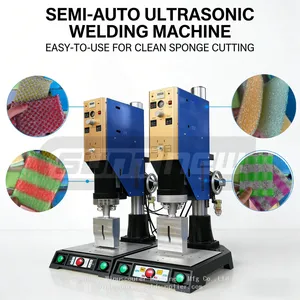 Good Quality Manual Ultrasonic Welding Machine for Kitchen Jacquard Sponge thumbnail-1