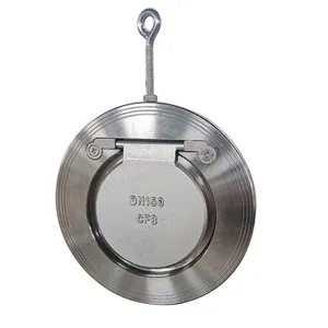 API 150LB 4in 8in CF8 CF8M Stainless Steel 304/316 Soft Seal Wafer Single Round Disc Chip Swing Type Check Valve thumbnail-1