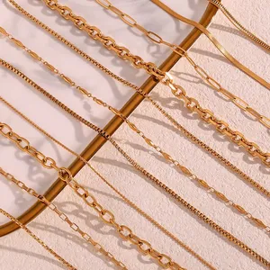 Stainless Steel Necklace for Jewelry Display Wholesale - 18 Inch Snake Chain Matte Finish thumbnail-3