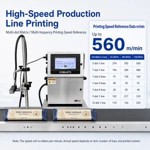 Small Character CIJ Inkjet Printer for Dried Noodle Plastic Laminated Bags Date Batch Code Printing thumbnail-2