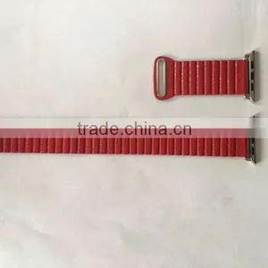 Adjustable Magnetic Leather For Apple Watch Strap With Metal Adapter thumbnail-2
