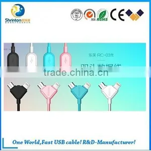 Wholesale Colorful 2 In1 Usb Cable Fast Charge Sync Data Cable for Micro/Iphone thumbnail-4