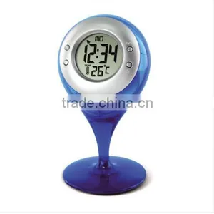 Creative Personalized Water Power Alarm Clock LED Fashion Mini Digital Clock Mute Bedside Calendar Temperature Humidity thumbnail-1