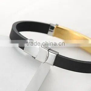 New Style Cheap Bracelet Silicone Bracelet With Magnetic Stainless Clasp thumbnail-3