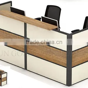 Modern Salon Reception Table Design 2 Person Reception Desk (SZ-RTB030-1) thumbnail-1