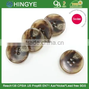 Sedex Audited Factory 2 Pillar Burnt Rim 4 Holes Fire Proof Urea Button, Urea Suit Button thumbnail-1