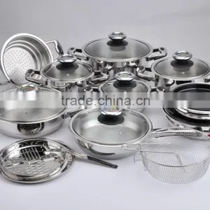 7 Layer Induction Bottom 304 Stainless Steel Induction Cookware Set With Wide Edge thumbnail-1