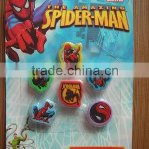 2015 6pcs Spiderman Shaped Eraser Set thumbnail-1