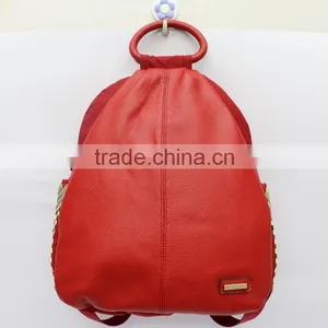 The New Red Embossed Leather Casual Backpack, Wemen Handbags thumbnail-2