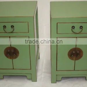 Chinese Antique Furniture Solid Wood Bedside Table thumbnail-1