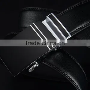 Western Cowhide Automatic Buckle Leather Belt for Men thumbnail-4