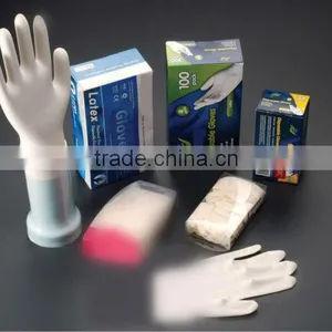 5.5G Disposable, Protective and Safety, Powder Latex Exam Glove for Food Check and Medical thumbnail-1