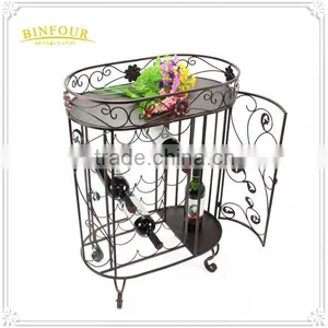China Factory Retail Display Racks Metal Wine Rack Metal Glass Display Shelf thumbnail-1