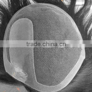 Men's Toupee, Lace Base and Hand-tied, Customized Order thumbnail-1