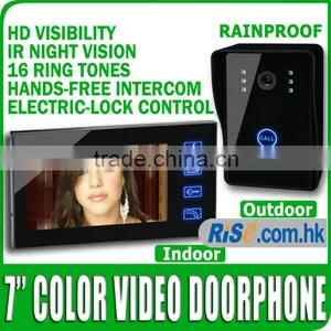 Video Handsfree Intercom Camera IR Home Night Vision 7" LCD Color Door Phone Bell thumbnail-1