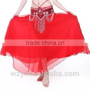 Ballroom China Supplier Two Layers Lady Chiffon Wholesale Belly Dance Skirt for Lady thumbnail-3