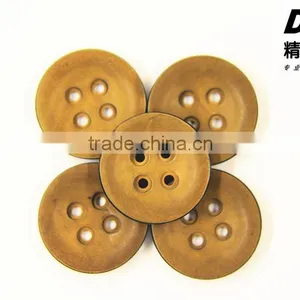 Horn Buttons 4 Hole Fire-polishing New Designs for Clothing thumbnail-1