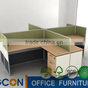 4 People Seat Cubicle Office Workstation thumbnail-2