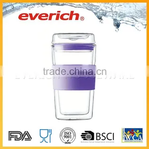 Double Wall Unbreakable Wide Mouth Small Glass Tumbler thumbnail-3