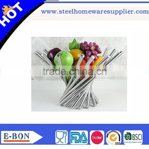 High Quality Classical Metal Stainless Steel Fruit Basket for House thumbnail-1