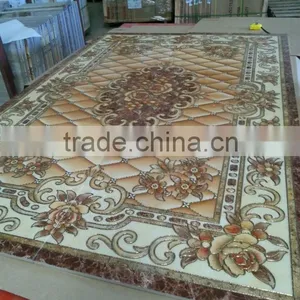 Fashion Golden Polished Carpet Tiles 600x600x6pcs With Beige Color thumbnail-1