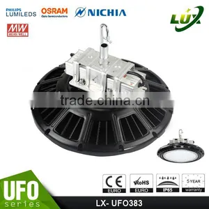 Meanwell Driver, Nichia LED, Wireless & Motion Control, 100-140lm/W, 2016 CE Rohs Approved 100W UFO LED High Bay Light Fixture thumbnail-4