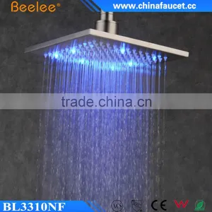 10 Inch Bathroom Skin Care Wall Mounted Water Rainfall LED Overhead Shower thumbnail-1