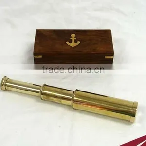 9 SOLID BRASS TELESCOPE - Handheld Pirate - SPY GLASS thumbnail-1