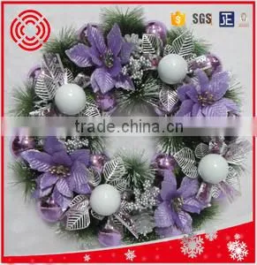 Promotional PVC Artificial Christmas Ball Wreath/garland for X-mas thumbnail-1